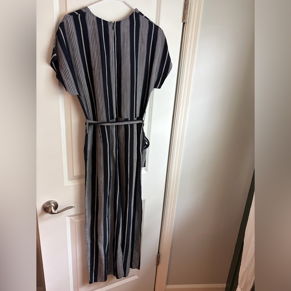 Rails Angela v neck jumpsuit in mediterranean stripe with matching belt - Picture 7 of 13